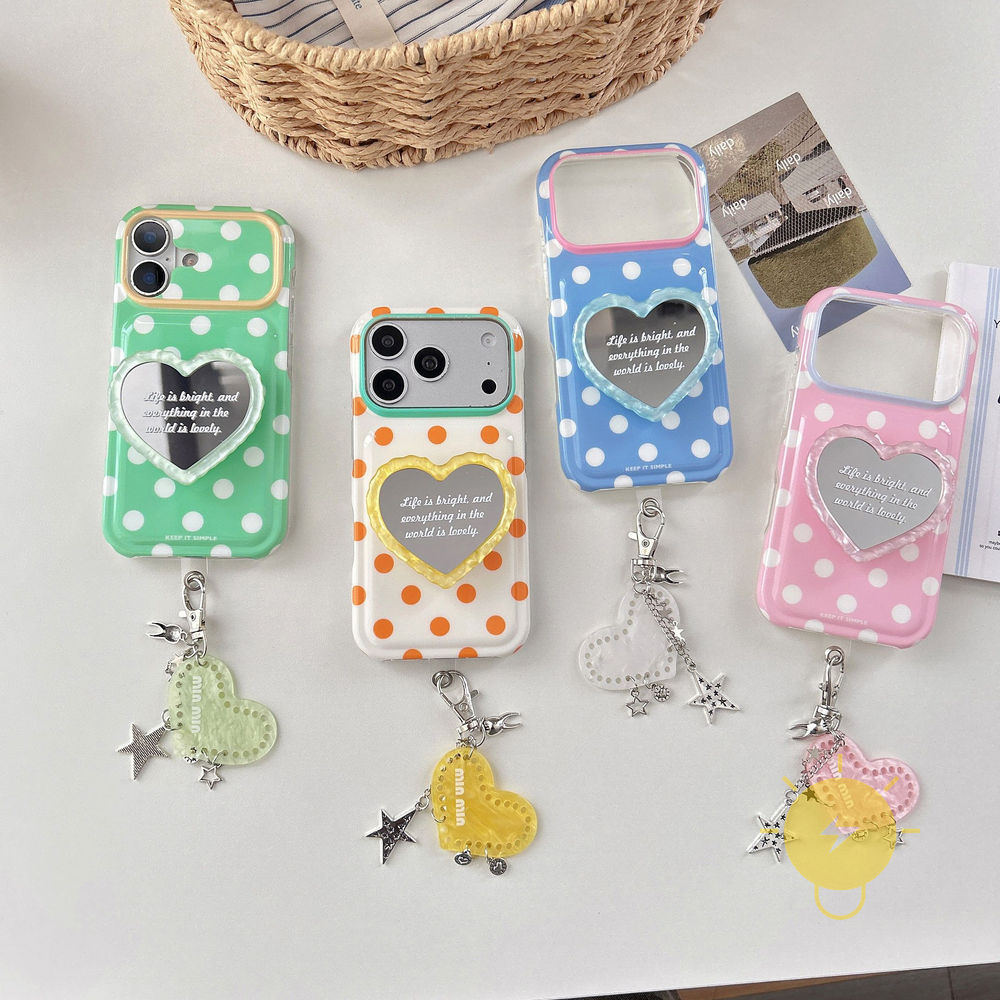 For เคสไอโฟน TPU Polka Dot Polka Dot เคส Phone Case For iPhone 17 Pro Max 16 15 Cover  Aesthetic Korean Cute
