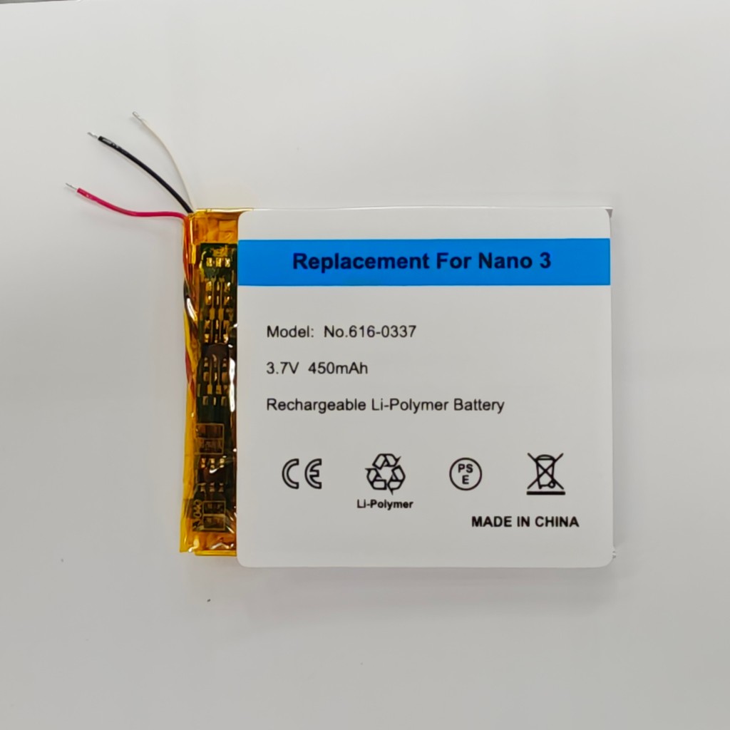 เหมาะสําหรับ Apple iPOD Nano 3 Little Fatty MP3/4 แบตเตอรี่ 616-0337 616-0338 450mAh