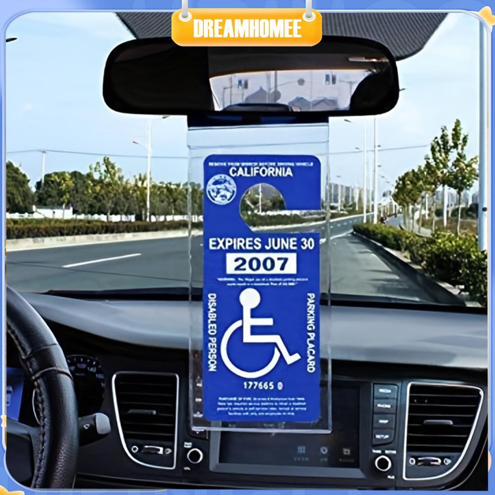 [dreamhomee.th] Disabled Parking Permit Placard Protective Cover Ultra Transparent Handicap Placard 