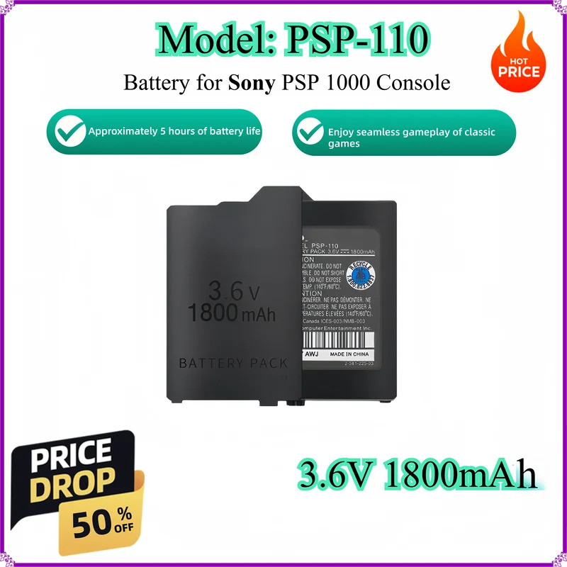 PSP1000 PSP2000 PSP3000 5 ชั่วโมงแบตเตอรี่สําหรับ Sony PSP1000 PSP 110 PSP 1001 PSP 1000 PSP1000 แบต