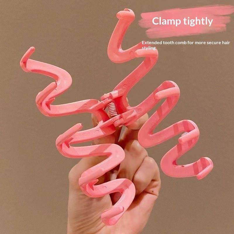 Tw สีสัน Jelly Wave Shark Hair Claw คลิป Anti-slip รูปที่ 5