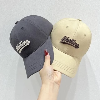 หมวกเบสบอล แบบนิ่ม ปักNOTHING มี6สี คุณภาพสู สไตล์เกาหลี H-046