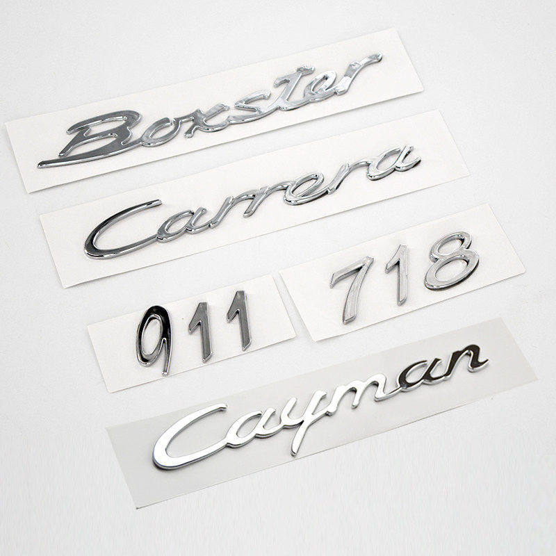 เหมาะสําหรับ Porsche boxster718 Cayman cayman911 Wordmark carrera Tail Mark Letter Car Mark