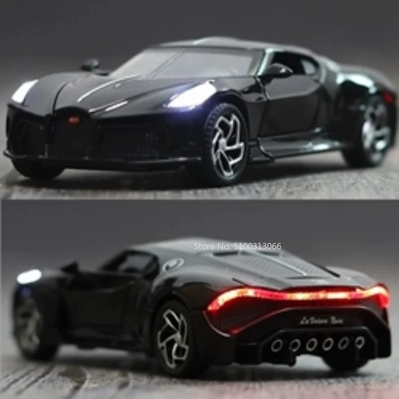 1:32 Scale รถของเล่น Bugatti La Voiture Noire โลหะผสม Diecast จําลองของเล่นรถรุ่นเด็กของขวัญสําหรับเ