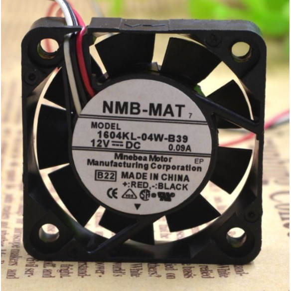 NMB 1604KL-04W-B39 4 ซม.4010 12V 0.09A Yaskawa Servo Driver พัดลมระบายความร้อน