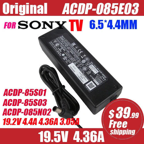 ใหม่สําหรับ Sony TV AC adapter แหล่งจ่ายไฟ ACDP-085E03 85S03 19.5V 4.36A ACDP-85S01 KDL-48W656D 0R56