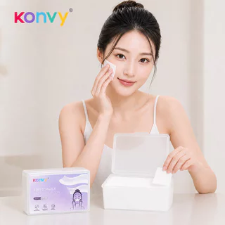 Konvy Stretchable Facial Cotton 220pcs [1 Pack].