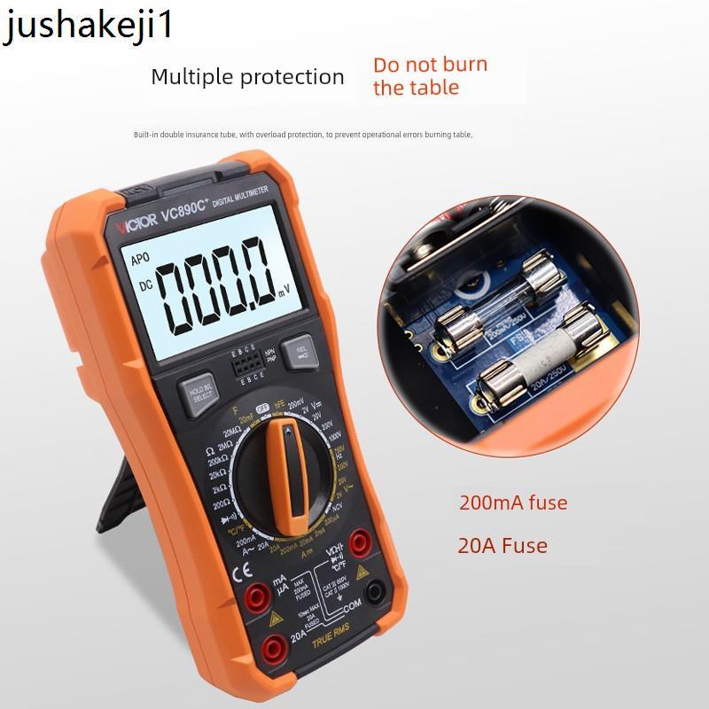 Victory Digital High-Precision Multimeter 890D/890C + พร้อมอุณหภูมิความถี่ Backlight Capacitor Anti-