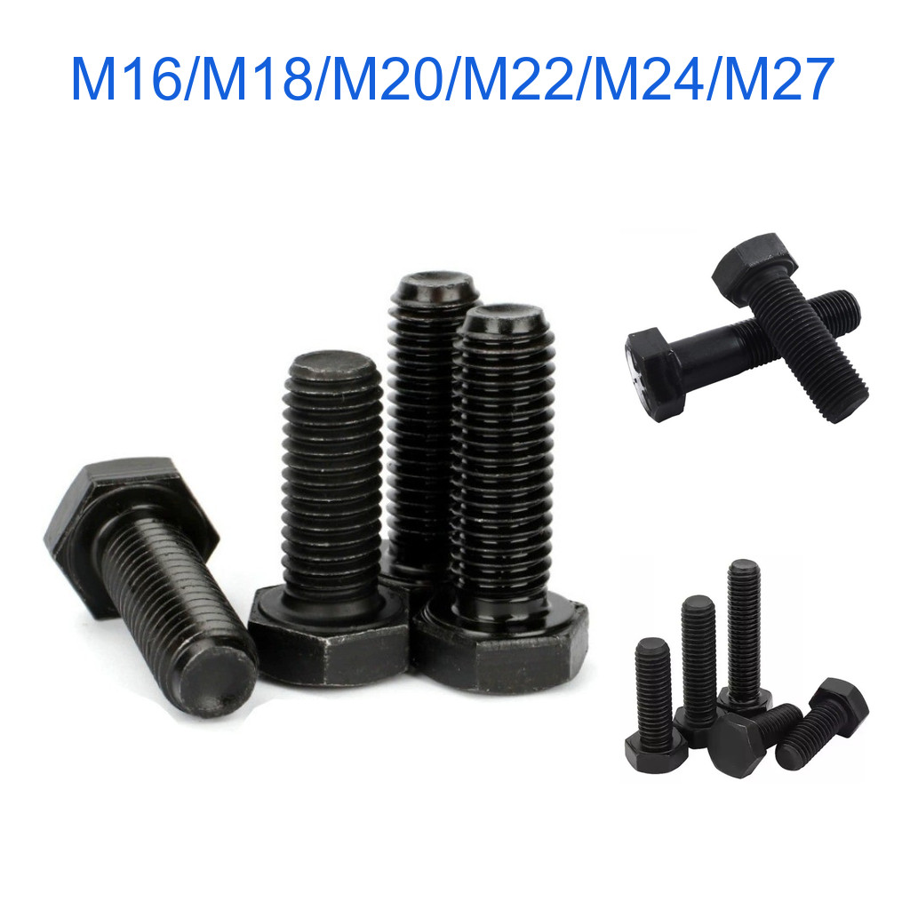 น็อต หัวหกเหลี่ยม เกลียวเต็ม M14 M16 M18 M20 M22 M24 M27 M1.2 เหล็กเกรด 8.8 สำหรับงานช่าง DIY แข็งแร