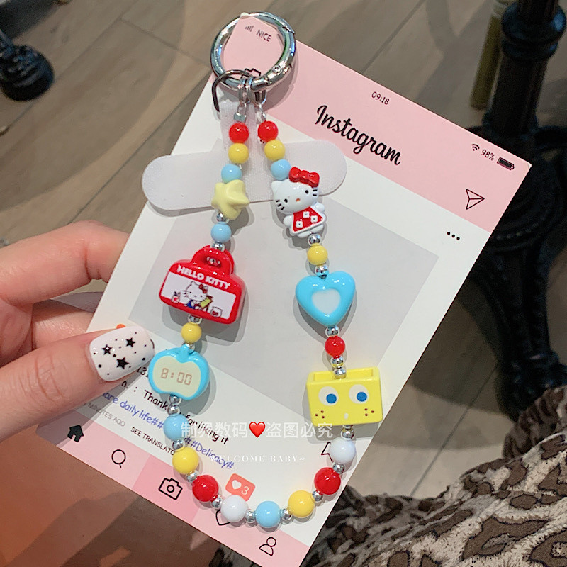 เชือกเส้นเล็กโทรศัพท์มือถือ Niche Star เหมาะสําหรับกระเป๋าจี้กุญแจรถ airpods จี้เคสหูฟัง