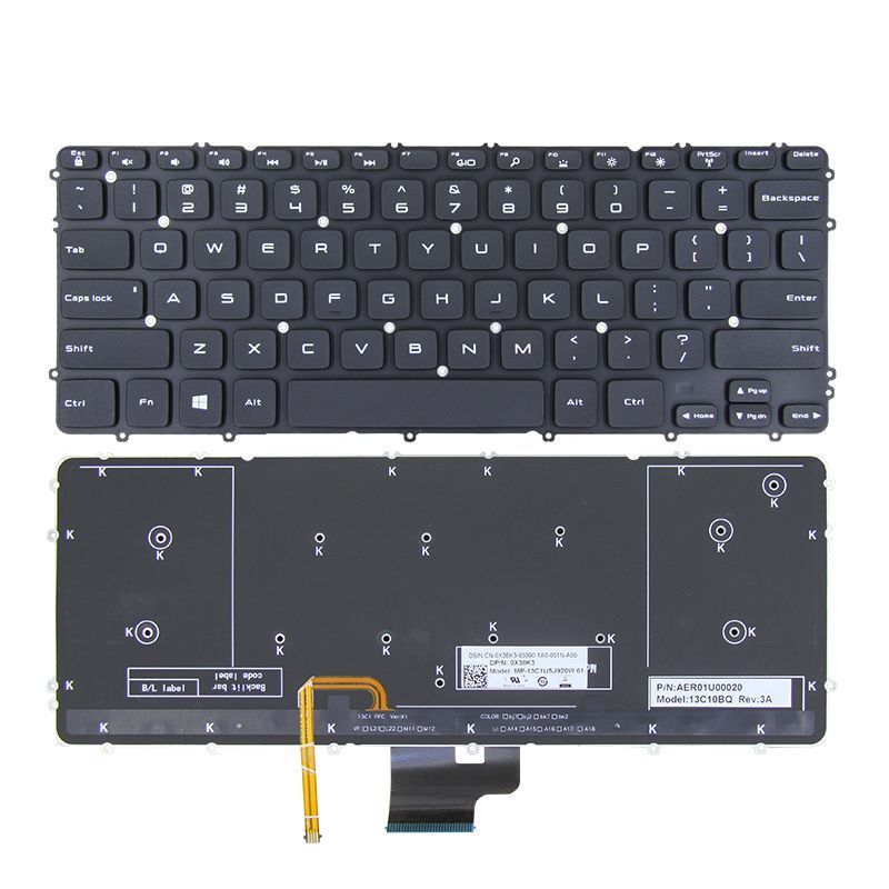 DELL เดลล์ Precision M3800 XPS15-9530 P31P P31F 9530B ไฟแบ็คไลท์ของคีย์บอร์ด