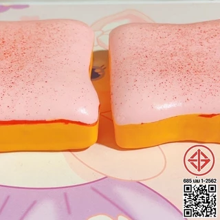 พร้อมส่ง สกุชชี่ ของเล่นบีบ Squishy ขนมปังเหนียวที่เพิ่มขึ้นช้า ไม่เหนียวติดมือ คลายเครียด