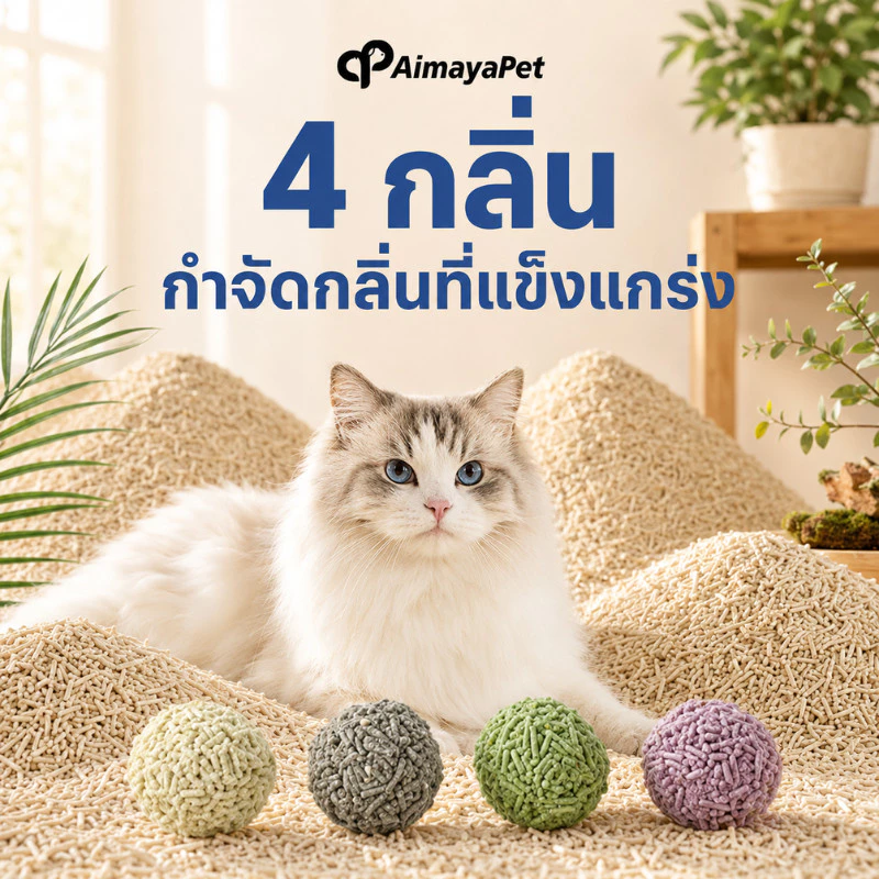 AimayaPet ทรายเต้าหู้ออร์แกนิค 100% 6L Cat Litter thumbnail 9