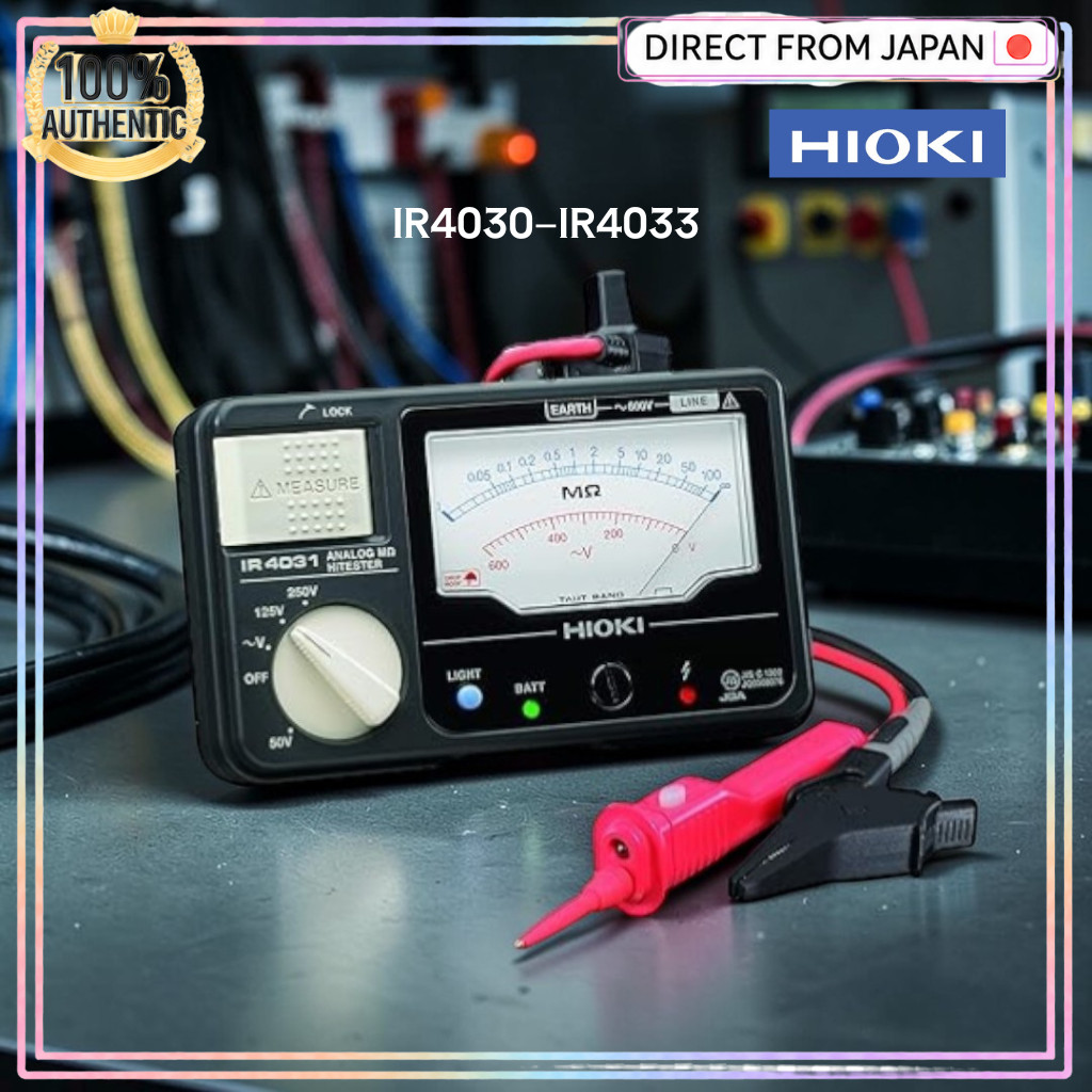 HIOKI IR4030–IR4033 Analog Insulation Resistance Tester Series 3-Range JIS Made in Japan