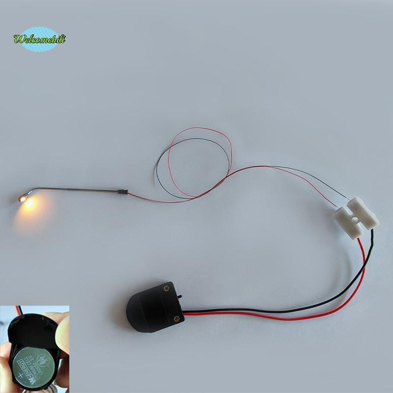 [WLB-t] Single Head Model Train Street Light Warm White LED 1 Pa 3V Supply สําหรับงานอดิเรก Diorama 