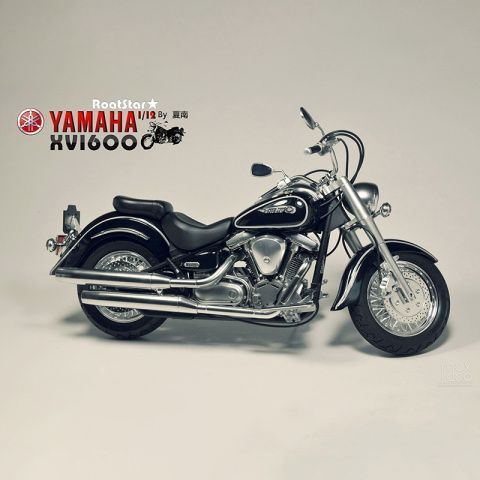 โมเดล 3G Tamiya Motorcycle Model 14080 XV1600 Road Star Motorcycle 1/12 Model
