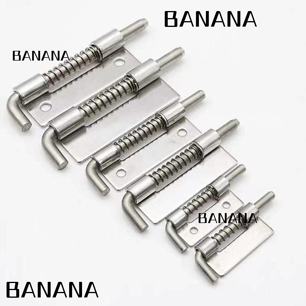 Banana1 กลอนล็อคประตู แบบสปริง สเตนเลส สลักล็อกประตู แบบพกพา ตัวล็อกกุญแจ ตัวล็อกประตูบานเลื่อน ป้องกันการโจรกรรม ฮาร์ดแวร์ในบ้าน