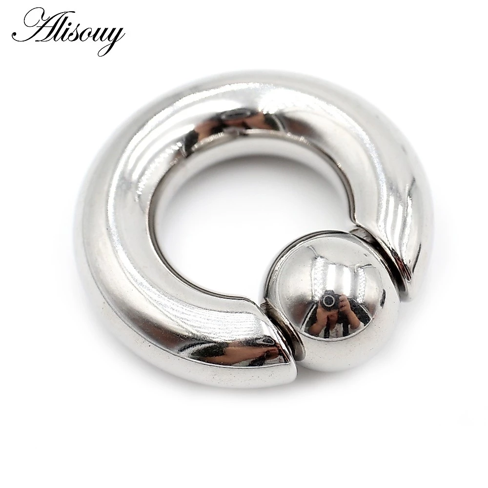 Alisouy 1 ชิ้น 316L ผ่าตัดสแตนเลส Circular Barbells ขนาดเต็มรอบแหวนริมฝีปากคิ้วจมูก Studs Body เจาะเครื่องประดับ