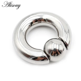 Alisouy 1 ชิ้น 316L ผ่าตัดสแตนเลส Circular Barbells ขนาดเต็มรอบแหวนริมฝีปากคิ้วจมูก Studs Body เจาะเครื่องประดับ
