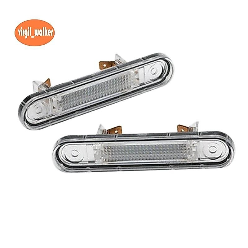 ไฟป้ายทะเบียน LED 1 คู่สําหรับ - W124 W201 W202 ไฟป้ายทะเบียนรถยนต์