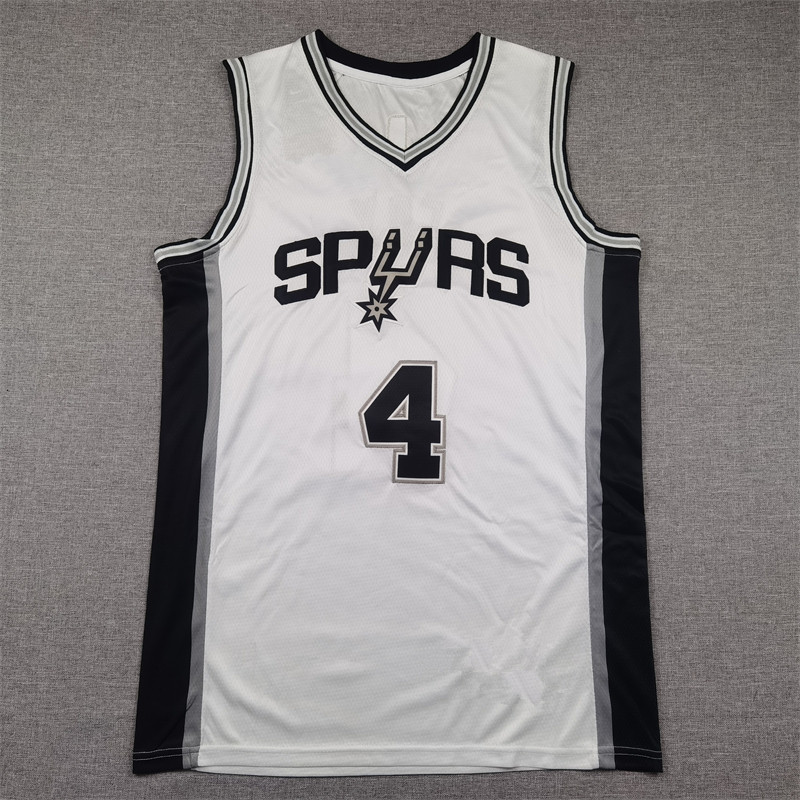 ชุดบาสเก็ตบอลปักสเปอร์สเบอร์ 4 เสื้อ White Fox Stallone-Fox DeAaron Fox