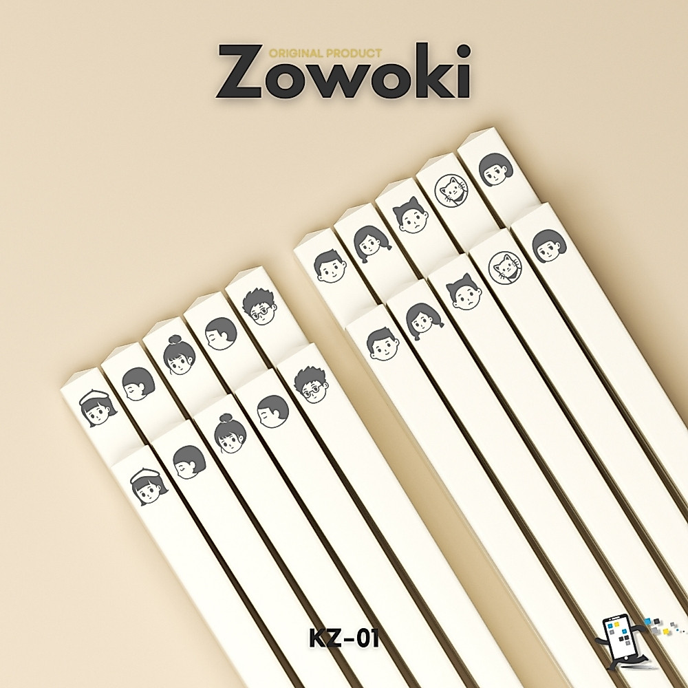 Zowoki KZ-01 ตะเกียบอนามัยปลอดสารพิษ  สำหรับบริโภคอาหาร 1 กล่องมี 5 คู่