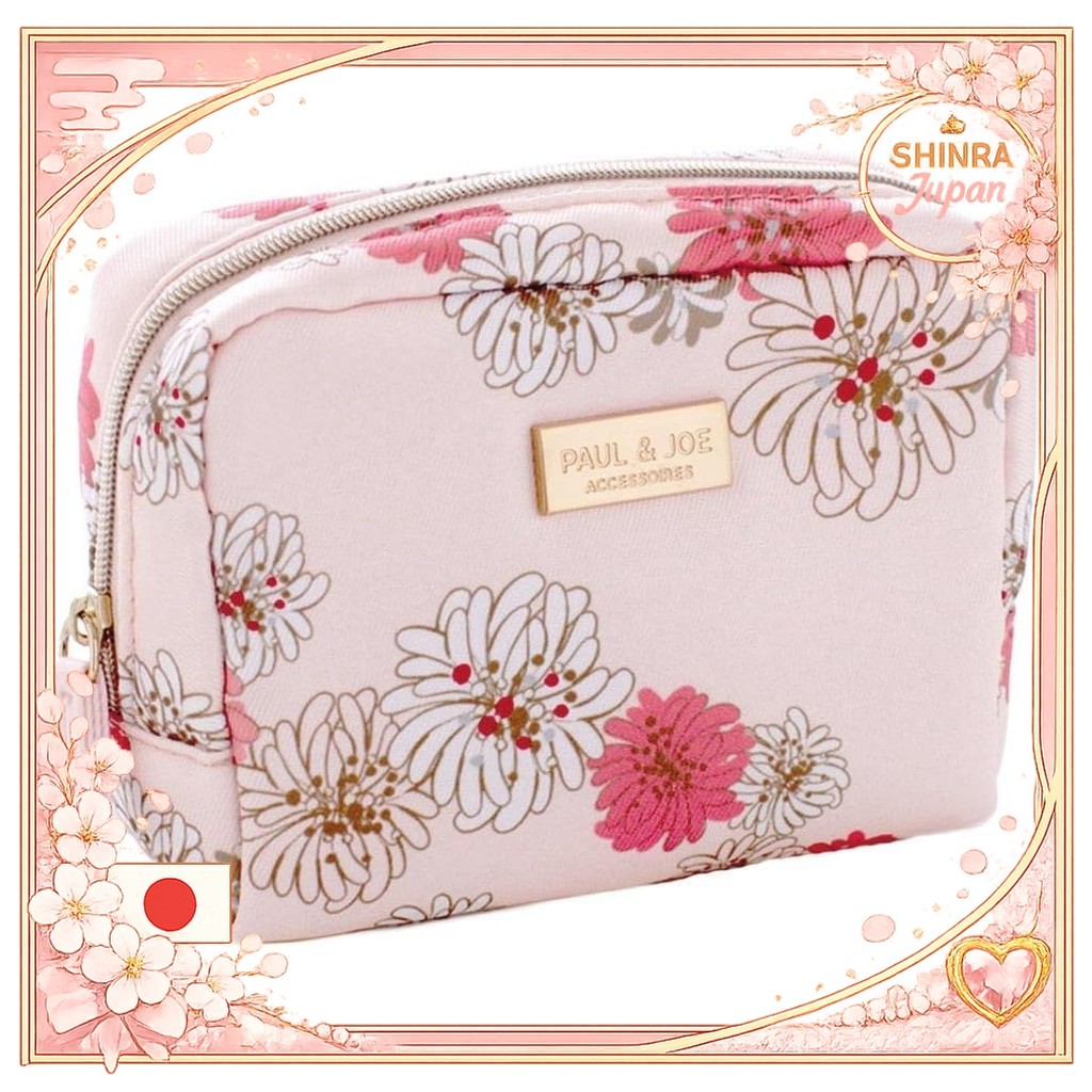 《Direct From Japan》  Paul & Joe Women's Cosmetic Bag Pink) Floral Pattern Women's Paul & Joe PAUL & 