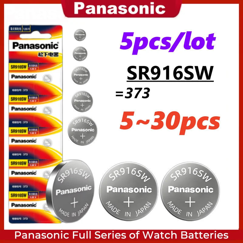 5-30PCS Panasonic SR916SW 373 แบตเตอรี่นาฬิกาสําหรับ Tissot CK นาฬิกาควอตซ์ Silver oxide SR916 SW