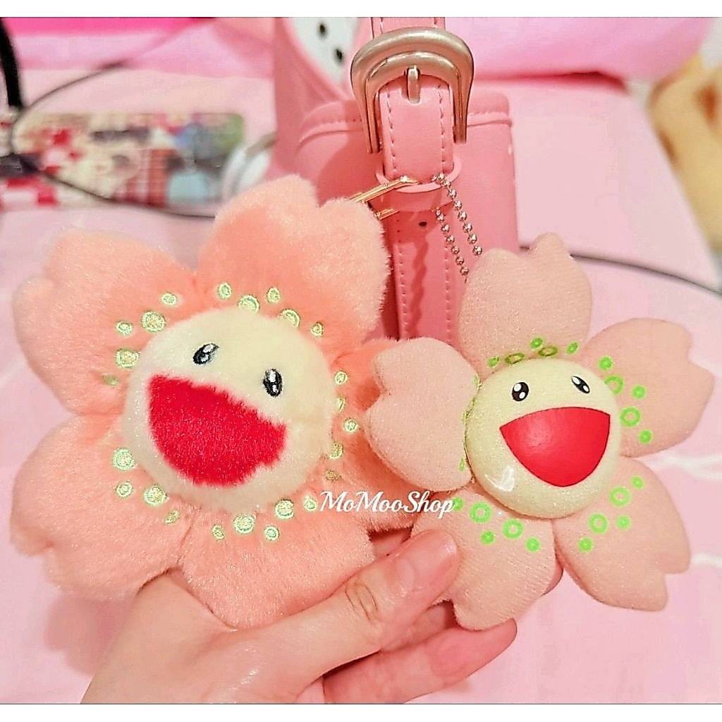 (🇯🇵แท้/พร้อมส่ง🌈) Murakami Flower Fluffy💐 พกจ.ดอกไม้รุ้ง, Sakura🌸นุ่มนิ่มฟูๆ💖
