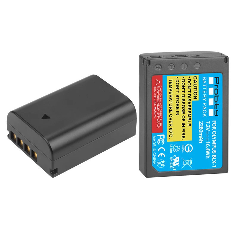 2280mAh BLX-1 BLX1 แบตเตอรี่สําหรับ Olympus OM System OM-1, OM-1 Mark II, OM-3, HLD-10 แบตเตอรี่กล้อ