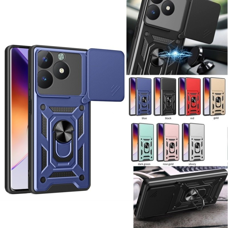 Realmi C63 4Gกรณีแหวนแม่เหล็กผู้ถือเกราะปกหลังสําหรับRealmeC63 Realme C63 C 63 63C 4G 6.75 "กันกระแท