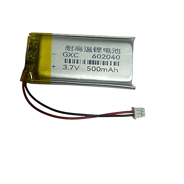 แบตเตอรี่ชาร์จไฟได้ 602040 500mAh 3.7V JST1.25 สำหรับงานซ่อมและ DIY