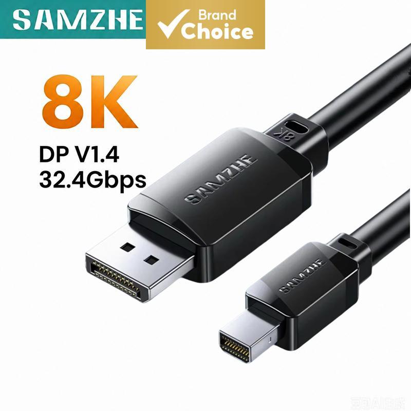 สายแปลง Mini DP เป็น DP 1.4 SAMZHE รองรับ 8K 60Hz/4K 240Hz โอนข้อมูลสองทาง สําหรับแล็ปท็อปและจอมอนิเ