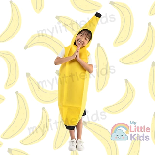 ชุดกล้วย ชุดแฟนซีผัก ชุด Banana ชุดผักผลไม้ สำหรับเด็กและผู้ใหญ่ ใส่ไปงานโรงเรียน ปาร์ตี้ ชุดครอบครัว ผ้าคุณภาพดี สีสดใส
