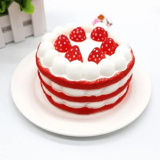 ฟลอริดา ของเล่นอาหารจําลองขนาดจัมโบ้สีของเล่นคลายเครียดวัสดุ ปู่ แบบพกพาฟังก์ชั่นรีบาวด์ช้าสตรอเบอร์รี่เค้กออกแบบช้าเพิ่มขึ้นของเล่นใช้สํา
