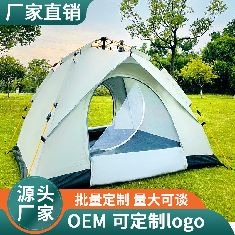 Forest Bee เต็นท์อัตโนมัติก่อสร้างกลางแจ้ง Camping 3-4 คนหนา Camping พับ Quick เปิด Outing Camping