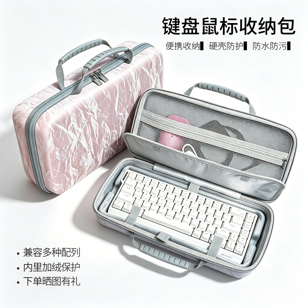 กระเป๋าคีย์บอร์ด Hard Shell Compression Keyboard Mouse Integrated Storage Bag wooting Little Bee จาก