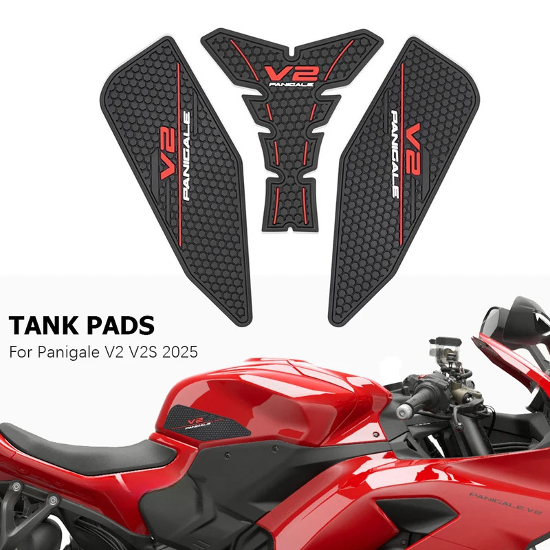 สําหรับ Ducati Panigale V2 S 2025 2026 รถจักรยานยนต์การใช้ถังสติกเกอร์ยางสติกเกอร์ลื่น Panigale V2 V