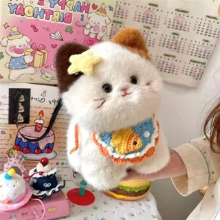 ตุ๊กตาแมว 22cm ตุ๊กตาแมวลายแคลิโก ตุ๊กตาแมวน่ารัก น่ารักและนุ่มนิ่ม ของขวัญวันเกิด