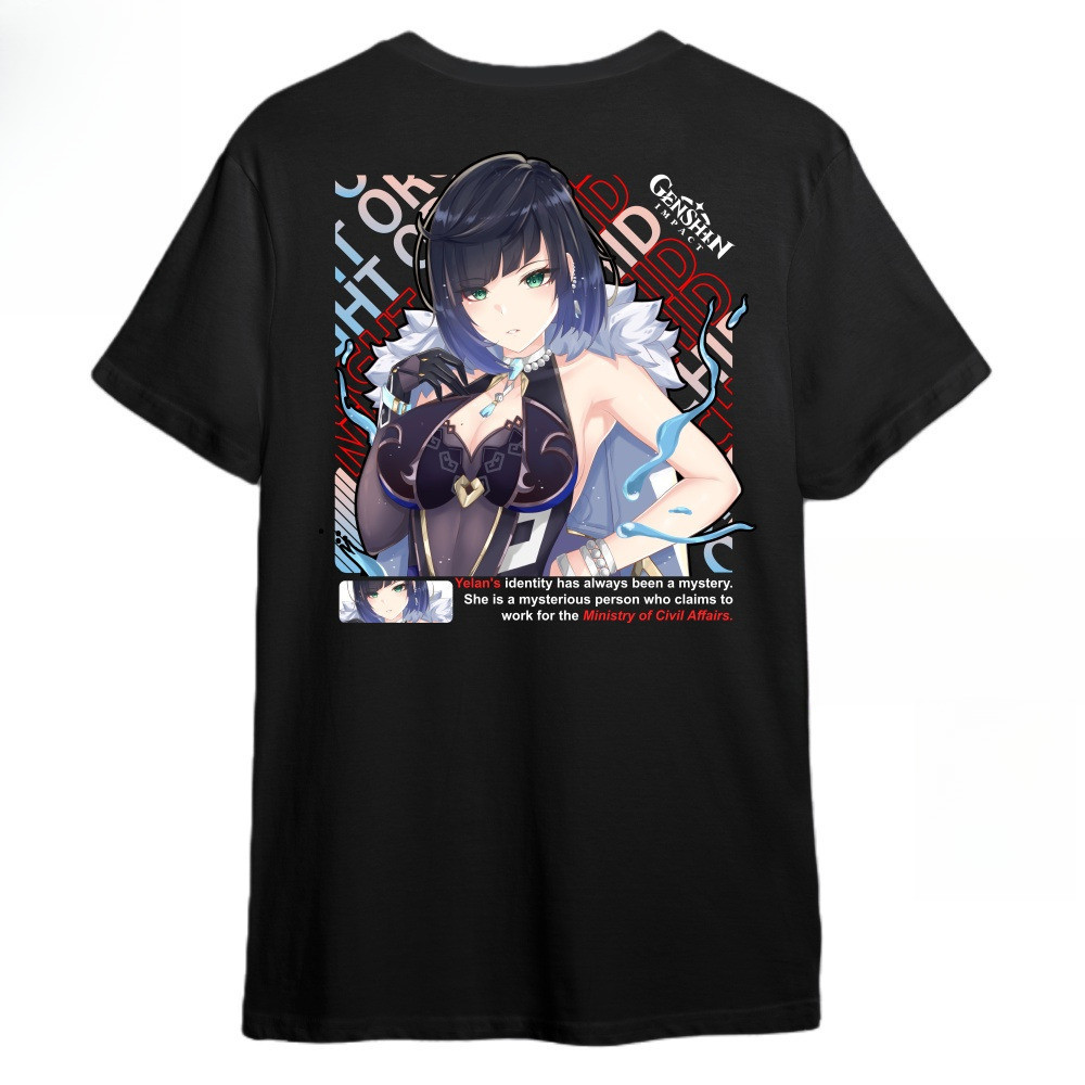 เสื้อยืด Yelan จาก Genshin Impact เหมาะสำหรับทั้งผู้ชายและผู้หญิง