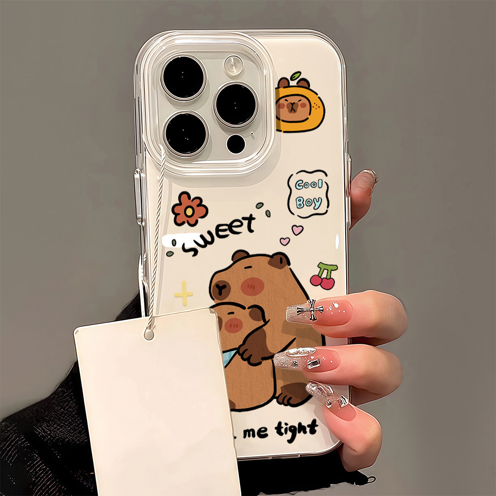 จัดส่งในพื้นที่ เคสครีมIMD น่ารัก ภาพเคลื่อนไหวการ์ตูน ForVIVO Y20 Y1S Y91C Y93 Y50 Y02 4G Y27 Y77T 