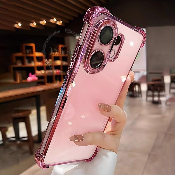 เคส Vivo V60 เคส Vivo V60 Lite เคสใส วัสดุเจลลี่นิ่ม กันกระแทก พร้อมฝาปิดเลนส์กล้อง มุมหนา เคสโทรศัพท์มือถือสุดหรู - รูปที่ 3