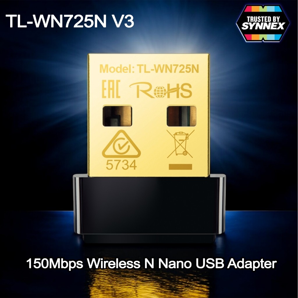 TP-Link TL-WN725N 150Mbps Wireless N Nano USB Adapter ตัวรับสัญญาณ WiFi ผ่านคอมพิวเตอร์หรือโน๊ตบุ๊ค
