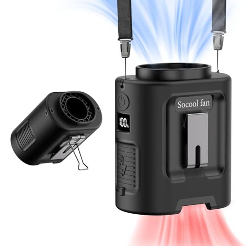 Socool Waist Fan Belt Fan 13000RPM 4-Speed Adjustable 4-in-1 (Waist/Neck/Desktop/Handheld) Up to 25 