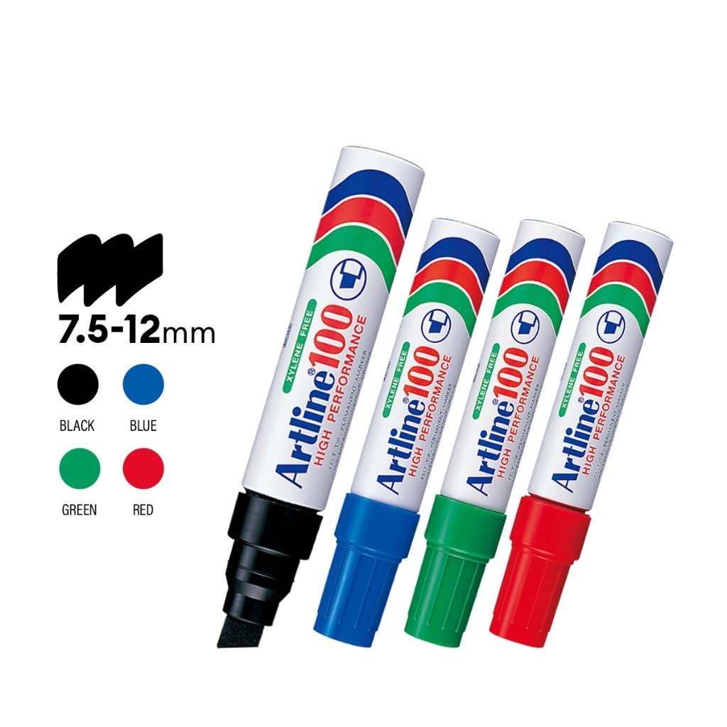 Artline 100 สิ่วมาร์กเกอร์ถาวรปลายใหญ่