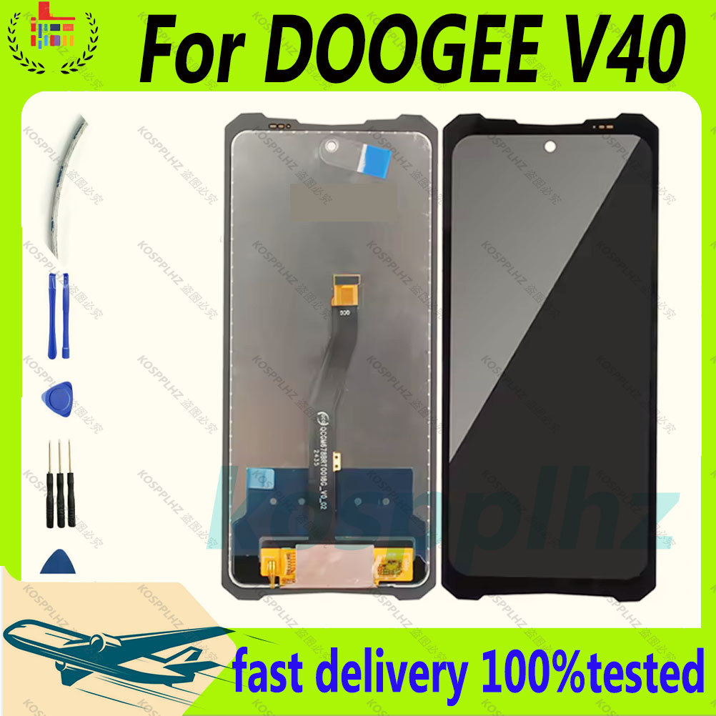 หน้าจอสัมผัสจอแสดงผล LCD สําหรับ Doogee V40 Pro Digitizer อะไหล่ถอดเครื่องมือ