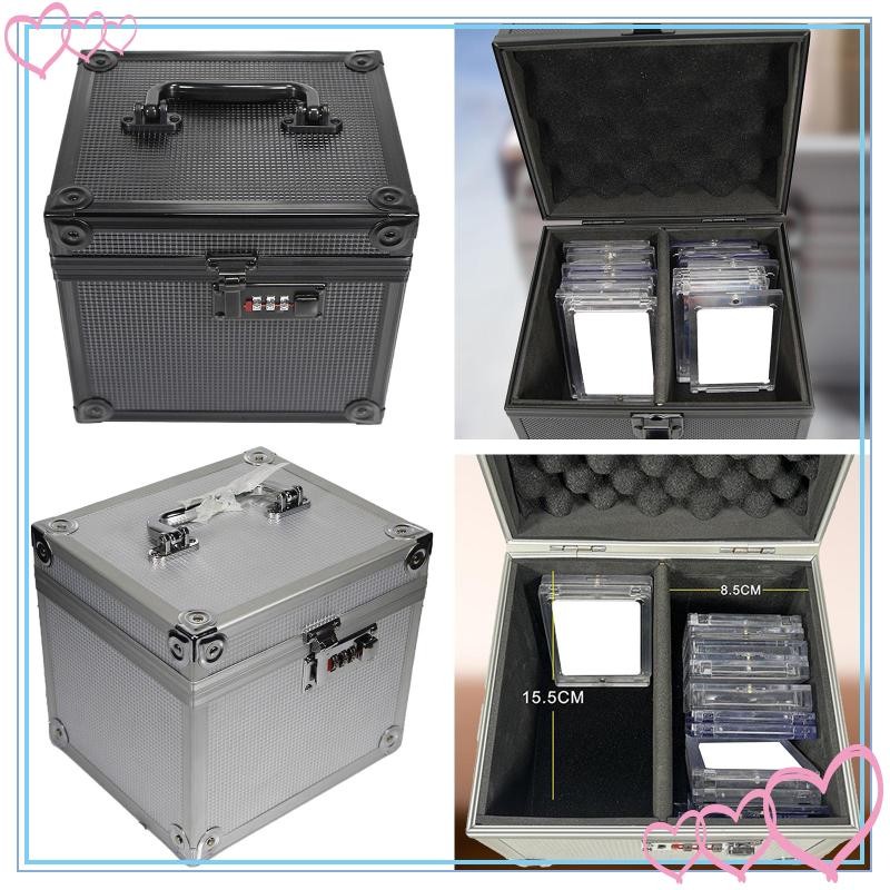 [meteor2] กล่องใส่การ์ดสํารับแบบพกพา, การ์ดรวบรวมกล่องสํารับล็อคได้ที่ทนทานกล่องการ์ดสะสมเกรดสําหรับ