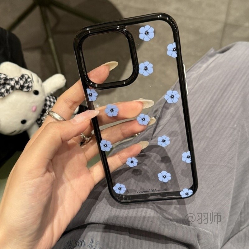 Blue Fish อะคริลิค 2-in-1 เคสโทรศัพท์ iPhone เหมาะสําหรับ iPhone 16 Pro Max/15/14 Pro Max/13 Pro Max