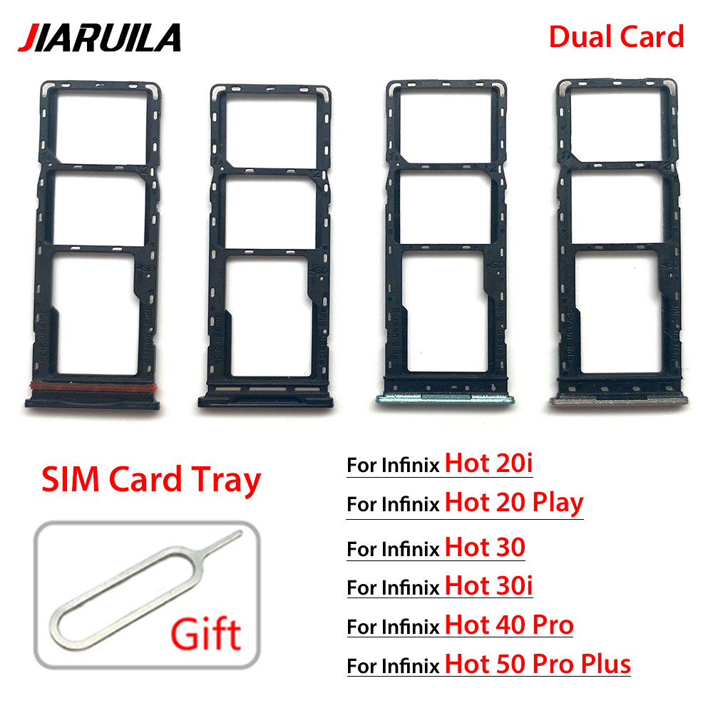 ซิมการ์ดถาดผู้ถืออะแดปเตอร์สําหรับ Infinix Hot 10 Pro 10i X659 20 Play 20i 30 30i 40 50 Pro Plus