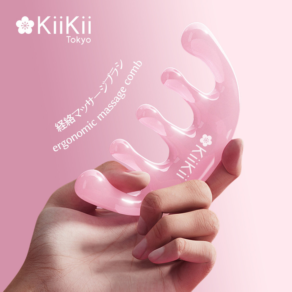 KiiKii Beauty หวีผม หวีเมอริเดียน หัวกลม หวีห้าฟัน นวดเส้นเมอริเดียน ช่วยบรรเทาและดูแลหนังศีรษะ